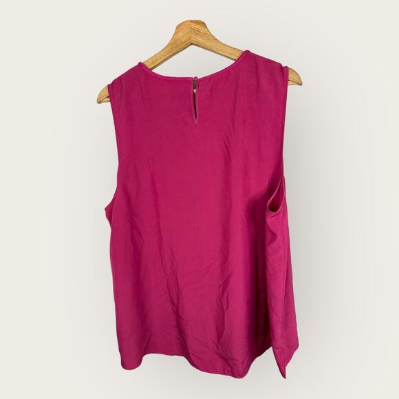 Soft Surroundings Womens size 1X Satin Tank Blouse Magenta 5DZ32 - Picture 2 of 8